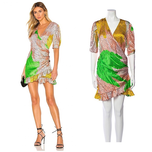 De La Vali Shanna Havanna Silk Wrap Dress - Picture 2 of 16